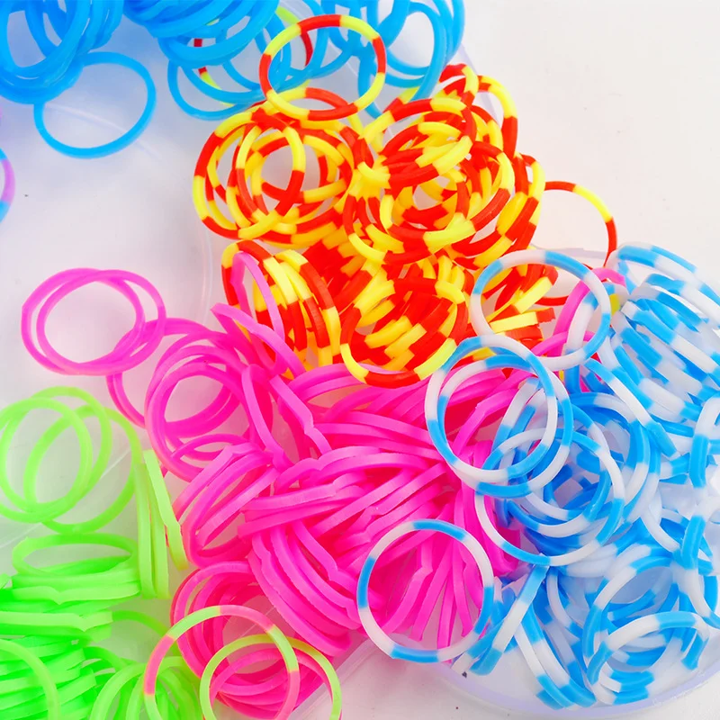 300pcs Gyermekek Diy játékok gumiszalag karkötő szövőszék lány haját banda színes, rágó, hogy szőtt karkötő gyerekek ajándék játék dropshipping Kép 2 