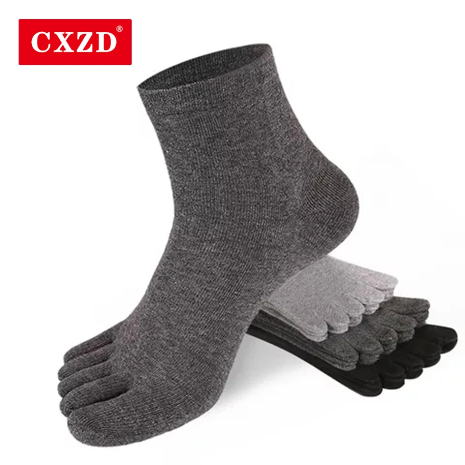 CXZD Férfi sport futó öt ujjas zokni rugalmas rövid koszos zoknit, valamint az egyéni toe sport zokni Kép 0 