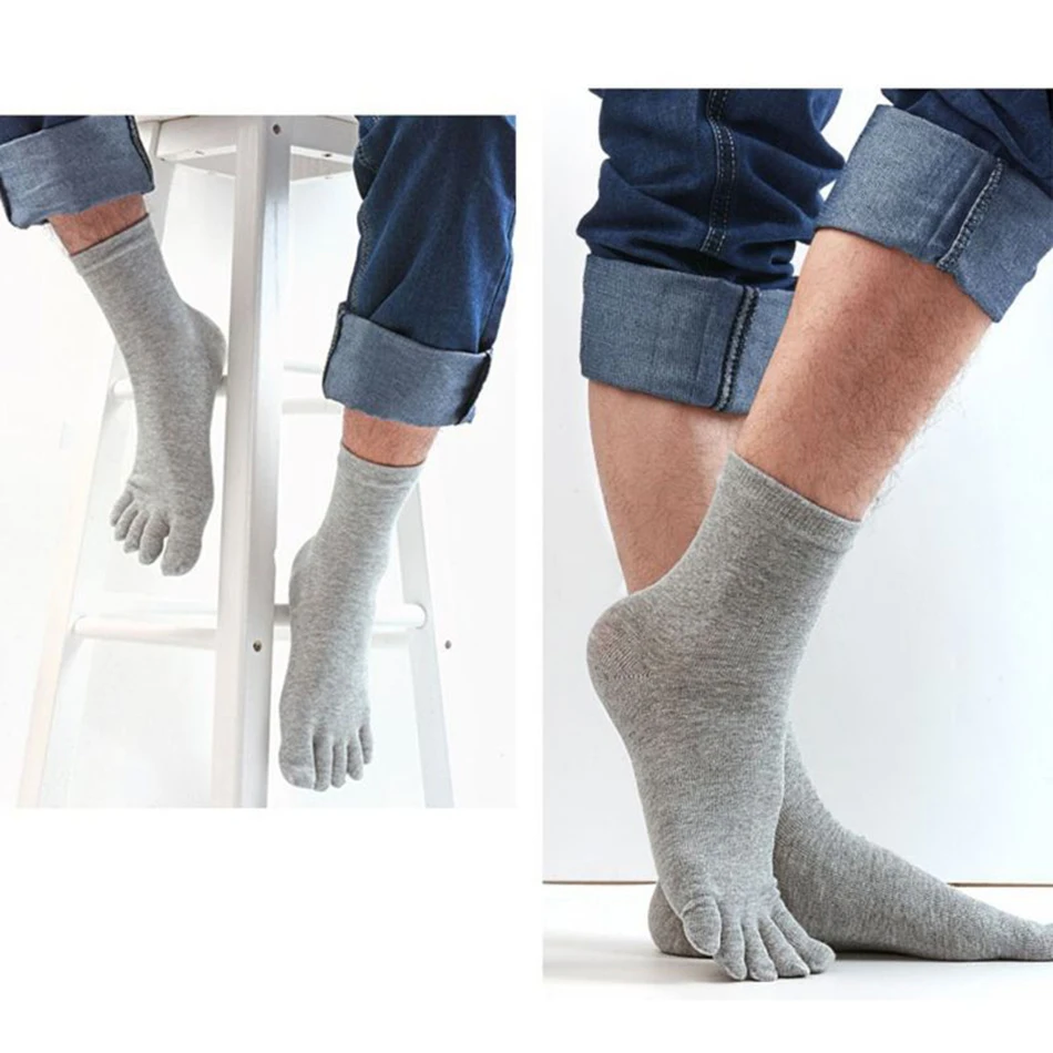 CXZD Férfi sport futó öt ujjas zokni rugalmas rövid koszos zoknit, valamint az egyéni toe sport zokni Kép 2 