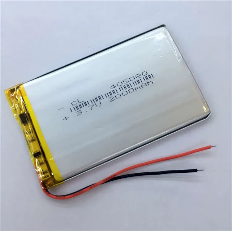 Dinto 1db 3,7 V 2000mAh 405080 Polimer Li-ion Lithium Akkumulátor Li-po Sejtek Akkumulátorok PAD GPS PSP Tablet Számítógép