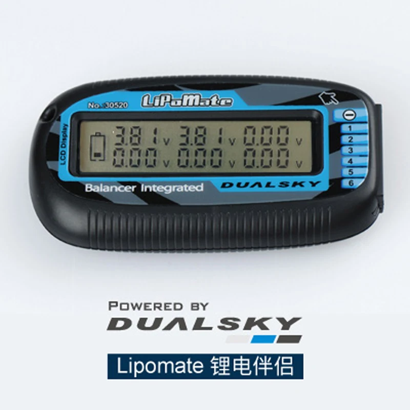 Dualsky 6 Cella Feszültség Mérő Balancer LCD Kijelző Akkumulátor Accessorries