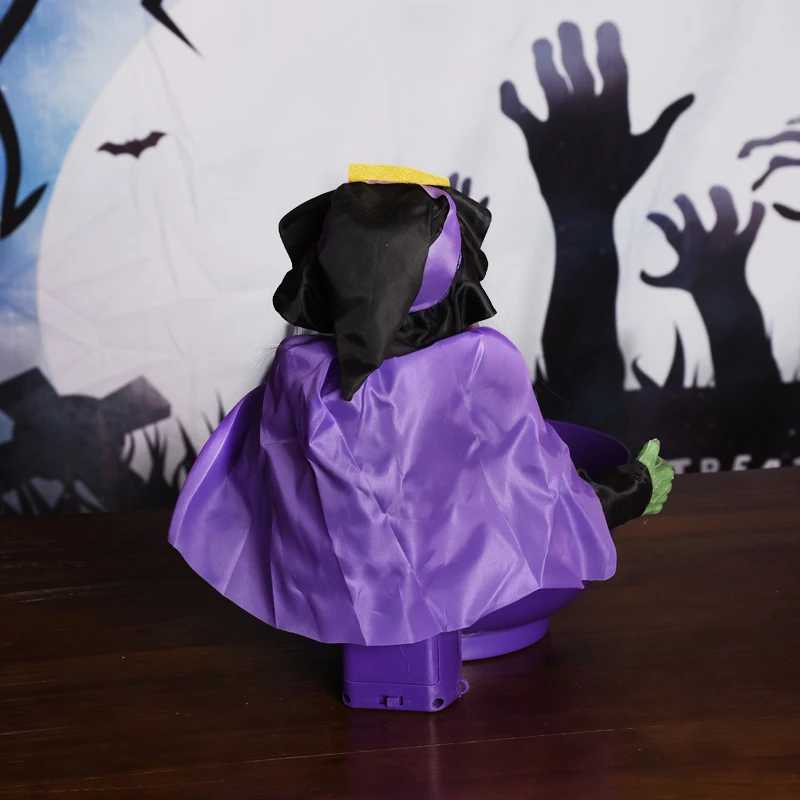 Halloween Plüss Játékok Koponya Candy Jogosultja Tálban Elektromos Animált Fény Csontváz Candy Ételek Vicces Halloween Dekoráció Játék Gyerekeknek Kép 4 