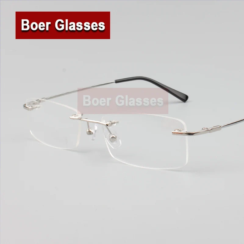 Keret nélküli Szemüveget memória titán rugalmas férfi szemüveg szemüveg látvány optikai keret 8119 Kép 0 