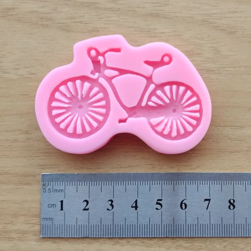 Kerékpár Alakú 3D Szilikon Fondant Penész Tortát Díszítő Eszközök Cupcake Penész Torta Dekoráció Konyhai Kiegészítők SQ17186