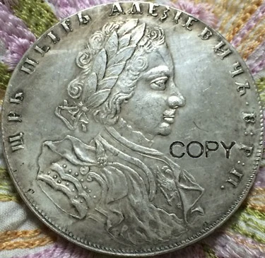 nagykereskedelmi 1710 orosz érmék 1 rubel másolás 100% coper gyártási régi érmék Kép 0 