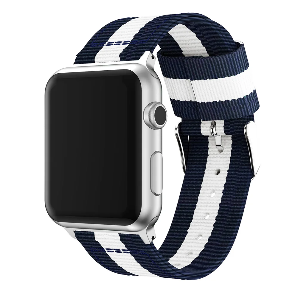 Nylon heveder Apple nézni zenekar 44mm 40mm iWatch zenekar 42mm 38mm Csíkos öv watchband karkötő apple óra 7 6 se 5 4 3, 41 mm-es Kép 0 