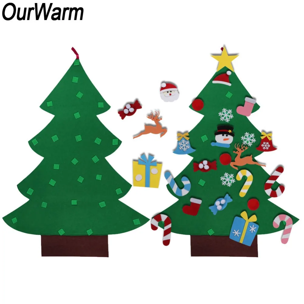 OurWarm Új Évet Termékek Karácsonyi Ajándék Gyerekeknek DIY Éreztem, karácsonyfa Díszek, lakberendezési Kiegészítők