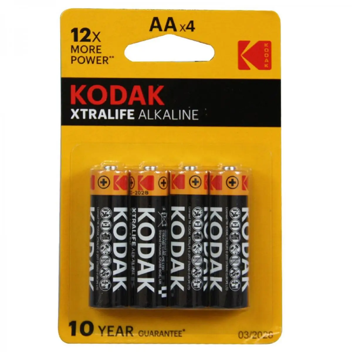 Pilas Kodak volta eredeti Alcalina Tipo AA LR6 hu buborékfólia 4X Unidades