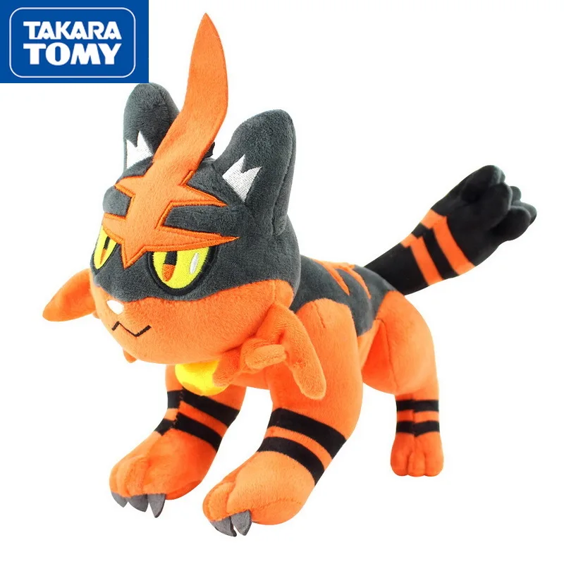TAKARA TOMY Pokémon Anime Baba 30 Cm-es SUN&MOON Torracat Plüss Játék Plüss Játék Karácsonyi Pokemon Szörny Plüss Játék Kép 0 