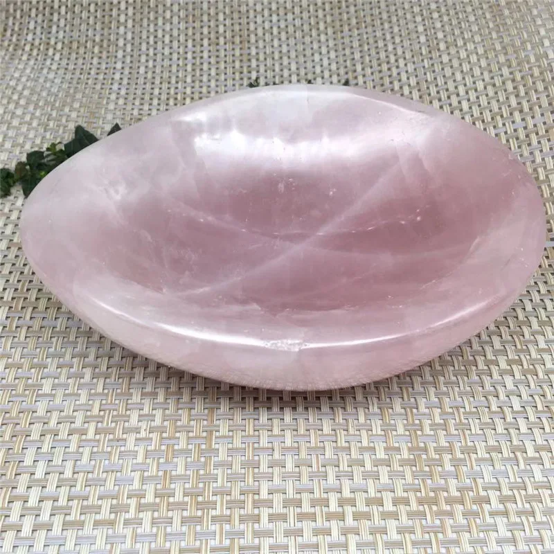 Természetes rózsaszín rózsa kvarc kő tál kvarc kristály hamutartó a lakberendezési ajándék