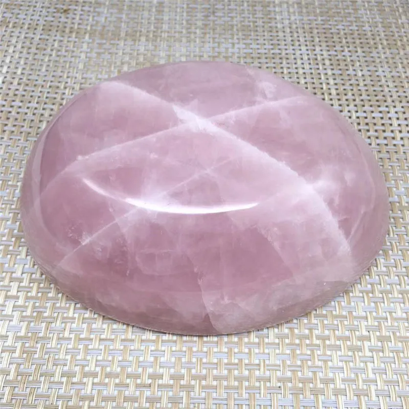 Természetes rózsaszín rózsa kvarc kő tál kvarc kristály hamutartó a lakberendezési ajándék Kép 1 