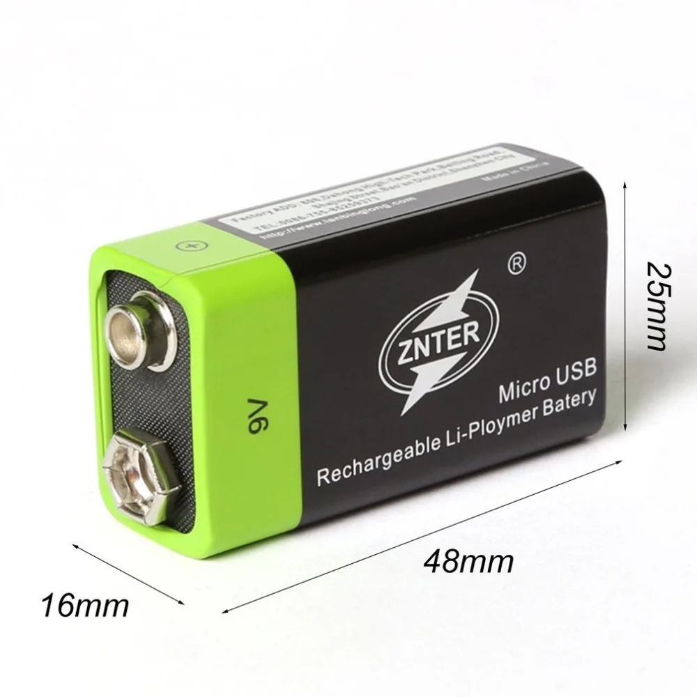 ZNTER S19 9V 400mAh USB Újratölthető 9V-os Lipo Akkumulátor A Fényképezőgép RC Drón Tartozékok Kép 4 
