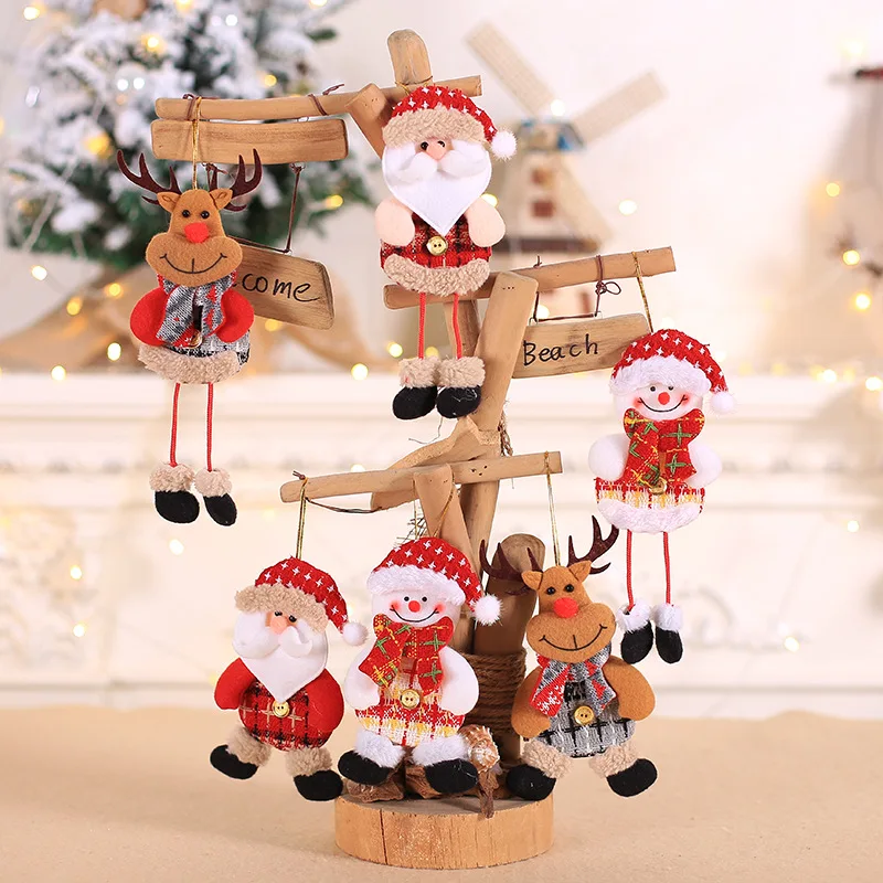 Új Kis babák karácsonyfa díszek medál Karácsony napján a gyermekek kisebb ajándékokat, zsinór lóg babák