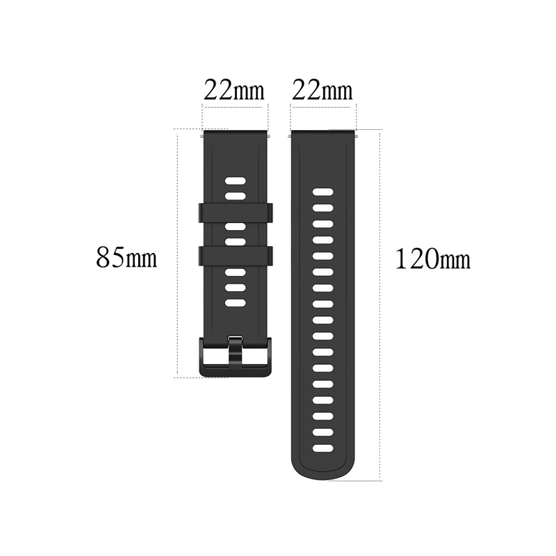 Új Sport Szilikon Watchband A Xiaomi Nézni Szín Csuklópántot Zenekar a Mi Smartwatch Karkötő Cserélhető Tartozékok 22mm Kép 5 
